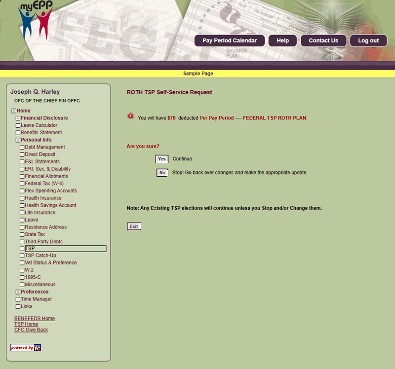 Roth TSP Self Service